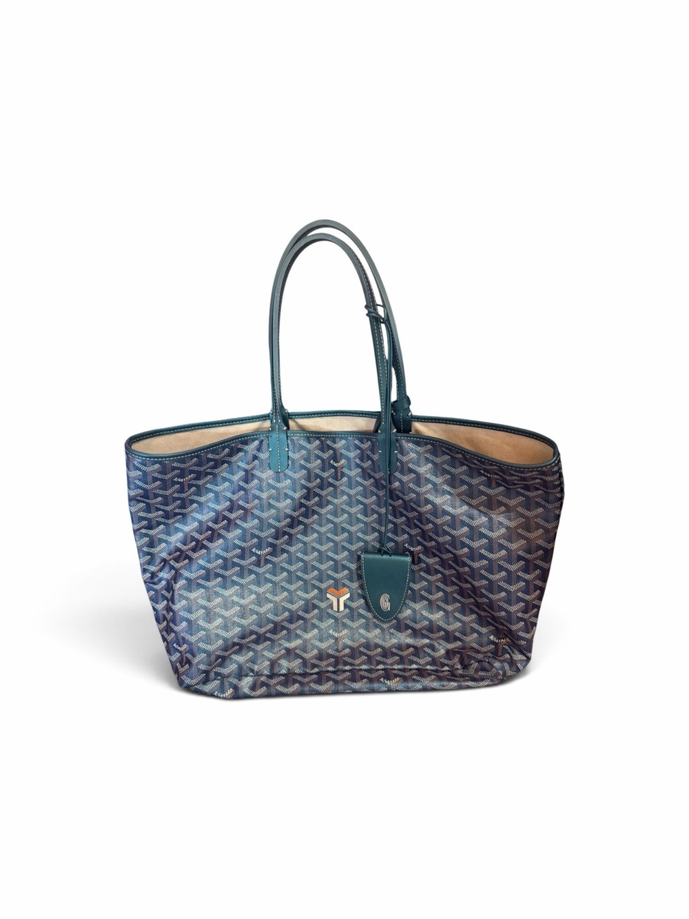 Goyard Patterned Tote with Trim